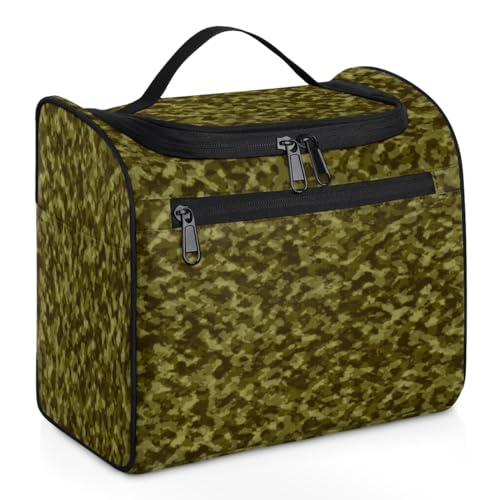 Bolsa de maquillaje de viaje abstracta de camuflaje para mujeres, hombres, niñas, niños, patrón Сamo 11.2 L, bolsa de aseo colgante, artículos de tocador, organizador de cosméticos, bolsa de ducha,