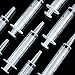10 Pack Plastic Syringe Liquid Measuring Syringes Without Needle for Epoxy Resin, Craft, Scientific Labs, Feeding Pets Animals, Oil or Glue Applicator (20 ML)