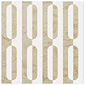 STICKGOO Peel and Stick Backsplash Tiles 12"x12", Waterproof Stick on Kitchen & Bathroom Backsplash, PVC Self Adhesive Wall Tiles for Fireplace, White/Yellow Slate (10 Sheets)