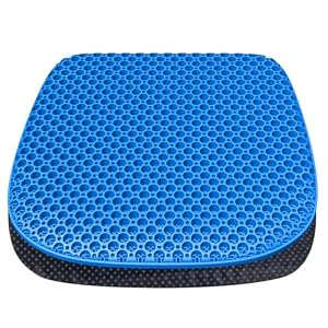 Large Gel Seat Cushion for Long Sitting with Non-Slip Cover,Soft & Breathable,Seat Cushion for Chair,Car,Office,Desk Chair,Wheelchair