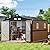 Panovue 10X12 FT Outdoor Steel Storage Shed with Lockable Doors, 2 Windows, Garden Shed Ideal for Backyard, Patio Storage,Chicken Coop(Wood Panels & Frame Floor Not Included)