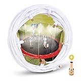 homenote Misting Cooling System 26.3FT (8M) Misting Line + 7 Brass Mist Nozzles + a Metal Adapter(3/4”) Outdoor Trampoline Sprinkler Mister Patio Garden Greenhouse for Waterpark