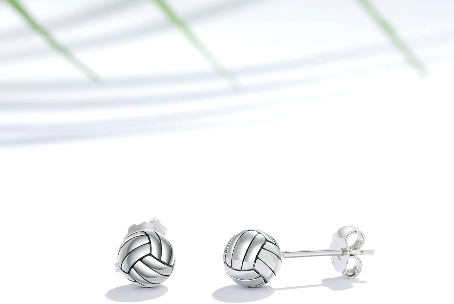 YAFEINI Volleyball Earrings 925 Sterling Silver Volleyball Studs Earrings Sports Jewelry Gifts for Women - Image 4