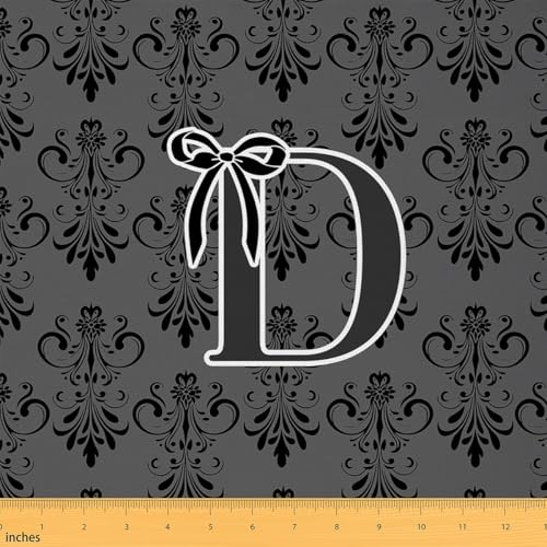 Tissu étanche noir damask floral contre les taches de la maison