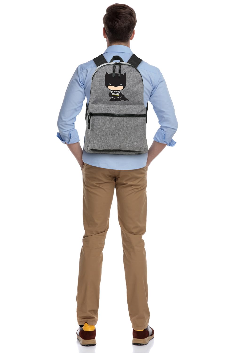 LOGOVISION Batman Cute Chibi Character Lightweight Backpack for Work School Daily Use Packable for Travel