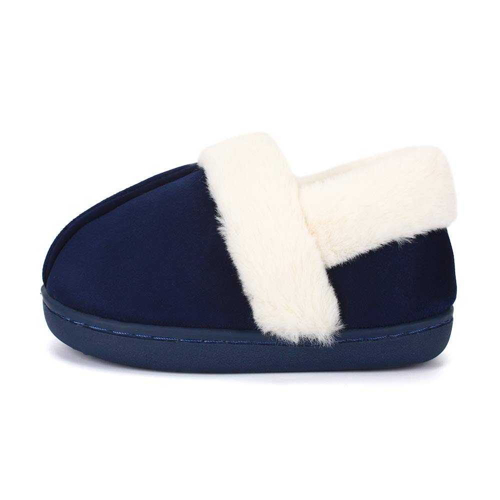 LACOFIA Pantoufles Hiver pour Garçons Filles Chausson de Mousse de Mémoire d'enfants Chaussures de Maison Chaudes Antidérapant