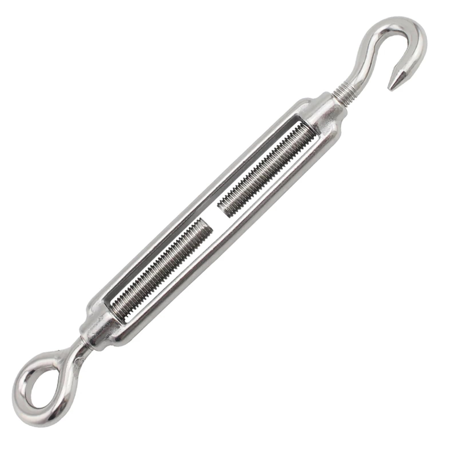 Tensor de cable con tensor de tornillo, 1 Uds 316 gancho de acero inoxidable y tensor ojo cuerda alambre(M20)