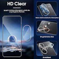 Lutree für Xiaomi Poco F6 für Panzerglas Schutzfolie, 3+3 Stück Schutzglas und Kameraschutz Folie, 9H Härte HD Displayschutz Anti- Kratzer Bläschenfrei Displayfolie – Ansicht 7