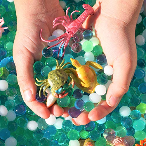 Sensory4U Dew Drops Water Beads Ocean Explorers Tactile Sensory Kit - 26 Sea Animal Creatures Included - Great Fine Motor Skills Toy For Kids #TOP7