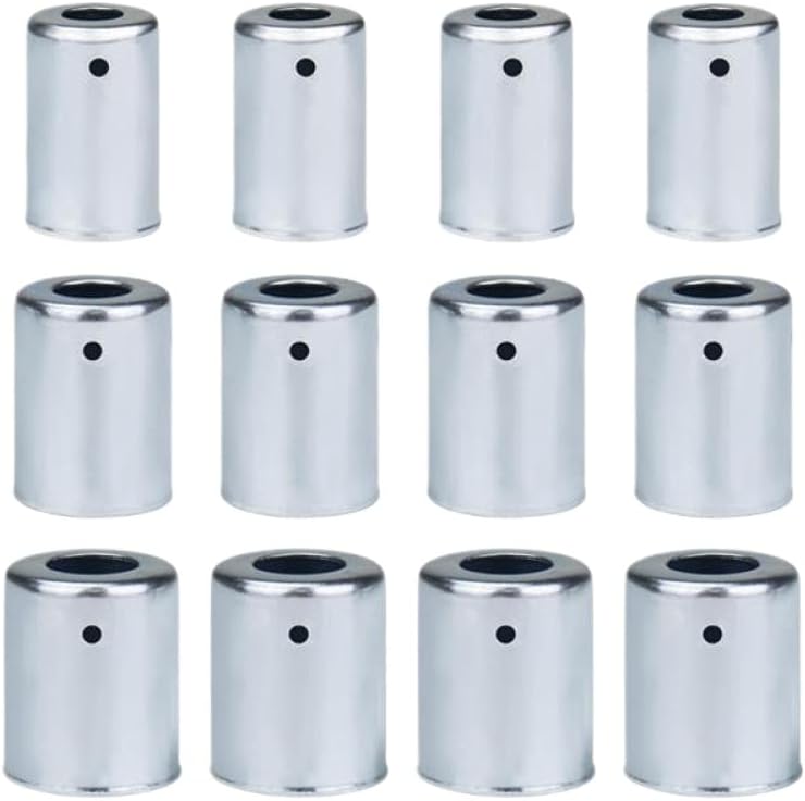 12pcs Lot A C Metal Steel Crimp Ferrule Assortment Fitting For Standard Reduced Barrier Hydraulic Hose Crimper #6#8#10#12(Color Name: R12)