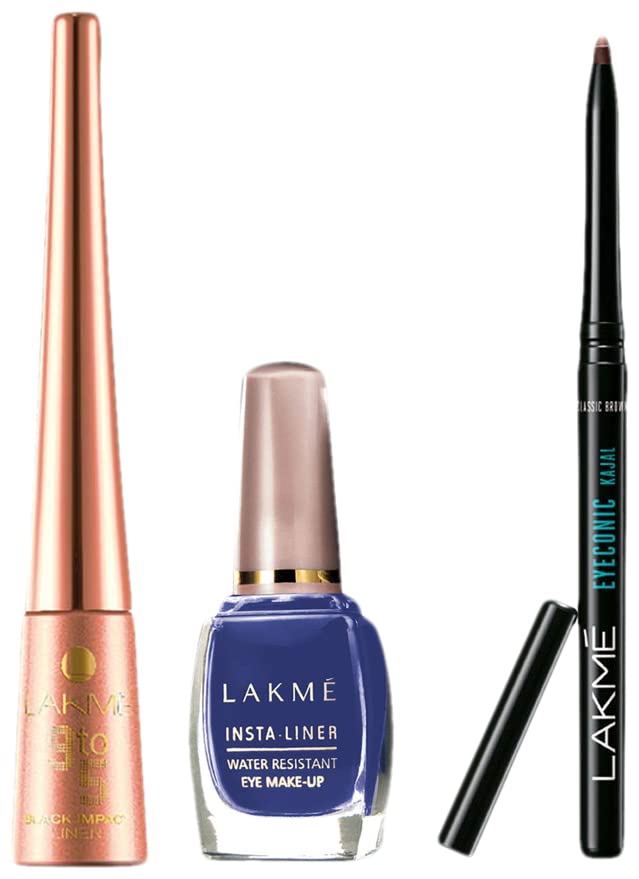 Buy Lakme Eyeconic Kajal, Classic Brown Colour&Lakme Insta Liquid Eye