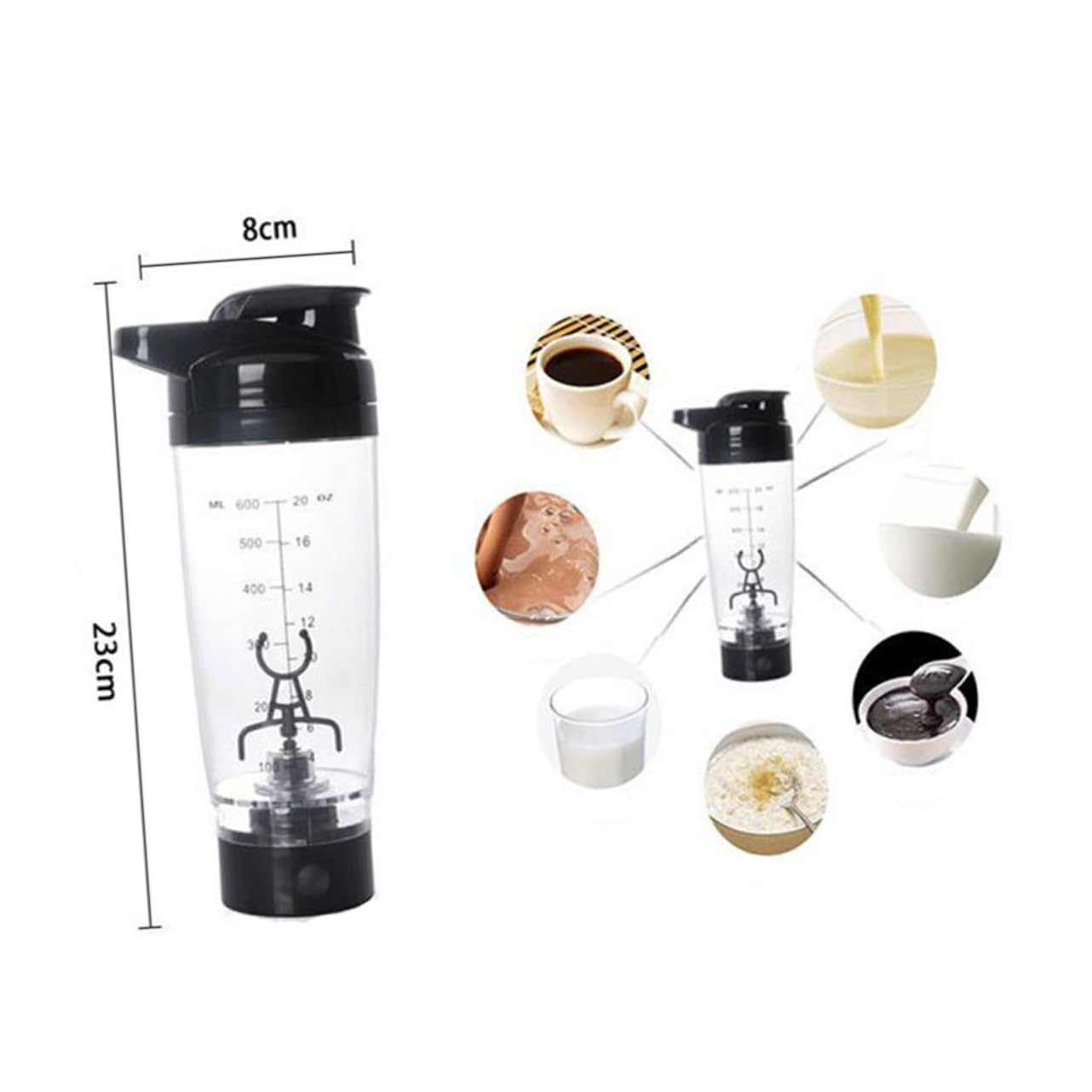 PRETYZOOM Mélangeur Shaker Portable Shaker De Protéines Bouteille De Mélange Tornade