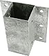 Connex Anschraubhülsen - 71 x 71 x 150 mm - 155 mm Länge der Bohrung - chromfarbig - feuerverzinkt - Bohrung 10,5 mm - 1 Stück / HV4333