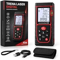 Medidor de Distância Laser 40m Alta Precisão Digital Trena Eletrônica m in ft ft+in Portátil