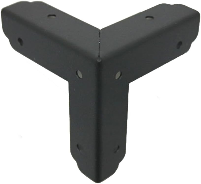 Pack of 4 Black Plated Metal 50x50x50mm Box Furniture Corners Hardware CN2206