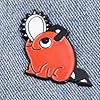 Chainsaw Pochita Enamel Pin - Anime Metal Brooches - Gift for Men Women and Fans - Image 3
