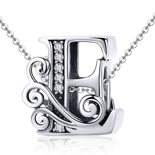 حلية حروف من الفضة الاسترلينية 925 من بيتي اند سارا لاساور باندورا بالحروف الاولى كهدية مجوهرات للنساء