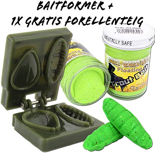 Angel-Berger Doppel Baitformer 2 in 1 Forellenteigformer mit Forellenteig Troutbait Forellenköder