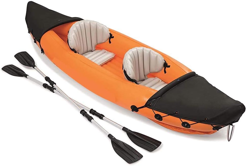 Inflatable Kayak, Kayak Inflatable Boat with Aluminum Paddle Outdoor Kayak Inflatable Fishing Boat Thickened Rubber Dinghy Rubber Boat