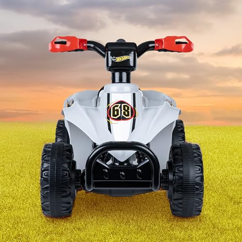 Image of Hot Wheels - 6V Kids Ride-On ATV with Rechargeable Battery and Reverse