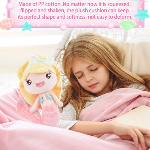 WELLXUNK Meerjungfrau Plüsch Spielzeug, Soft Toys, Kuscheltier, Plushies, Geschenke für Mädchen