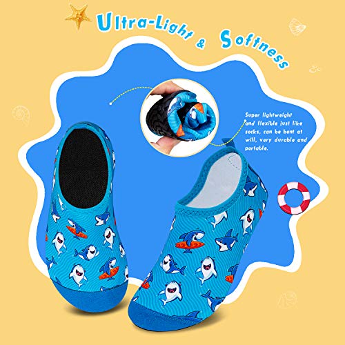 Image of WateLves Kids Water Shoes Toddler Girls Boys Barefoot Non-Slip Quick Dry Aqua Socks for Beach Swim Walking