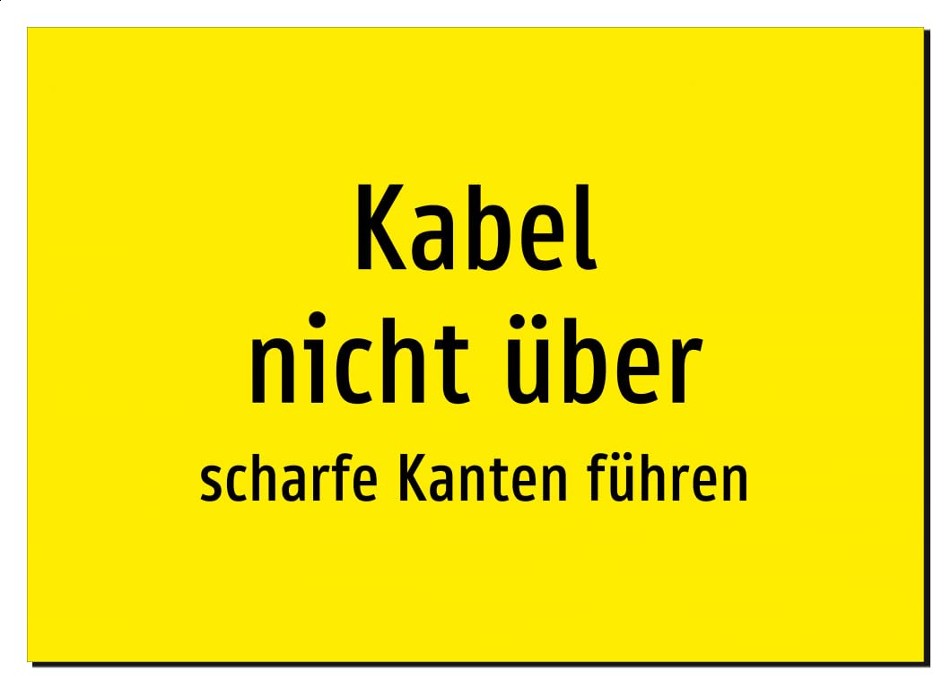 43599-DE-T-08 | Kabel nicht über - scharfe Kanten führen