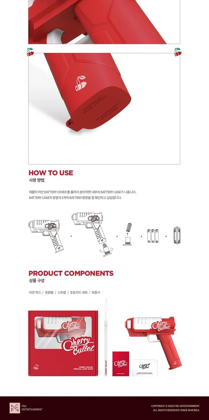 Cherry Bullet Official Light Stick Outbox+Light stick+Strap+
