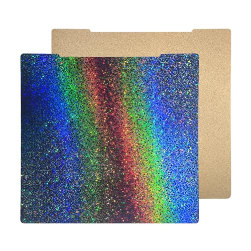 BCZAMD for Prusaa MK4 i3 Kits 3D Drucker Plattform: 10×9.4Inch MK3 MK52 Doppelseitige Glatte farbige PEY Oberfläche+Texturierte Pulver PEI Federstahlplatte - Flexible Metall Beheizte Baumaterialplatte