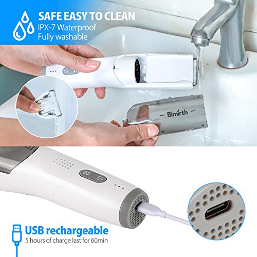Bimirth Kids Haarschneider, Vakuum Baby Haarschneider, Leise Kids Haarschneidemaschine, Silent Haartrimmer für Kinder, Wasserdichter, Schnurlose, USB Schnell Wiederaufladbar, 3 Führungskämme (Vakuum)