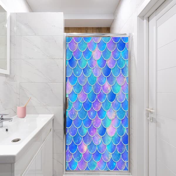 Vinilo de ventana escalas sirena colorido 35.4x78.7 pulg miniatura 3