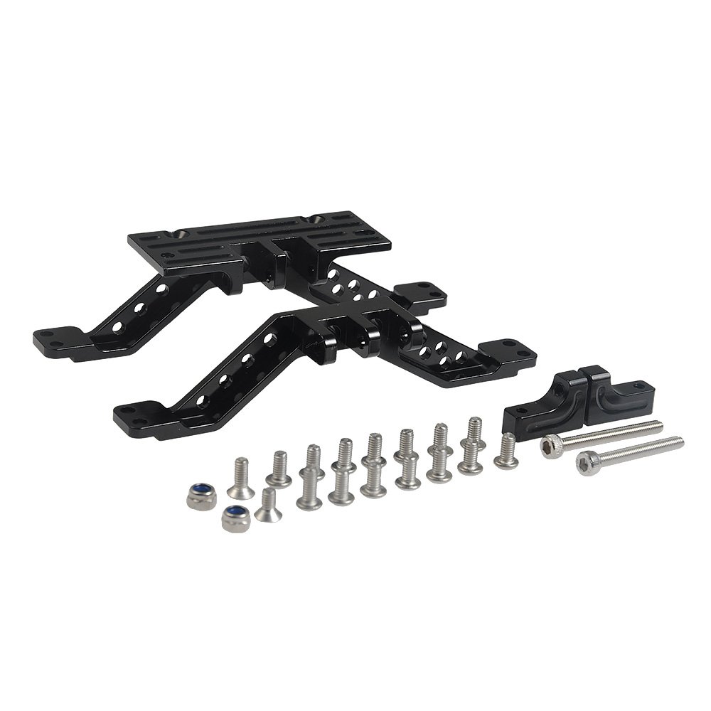 RCLions Aluminum Front/Rear Axle Link Mount for 1/10 RC Crawler Car Axial SCX10 Axle (Black)