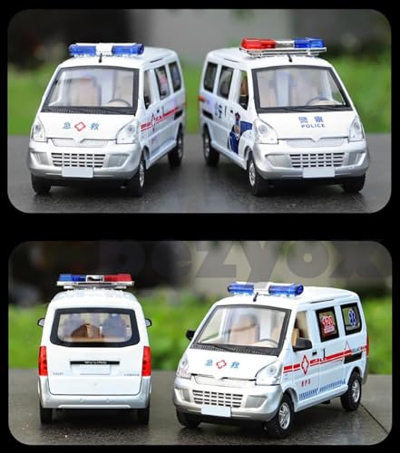 Image of Die-Cast Zinc Alloy 1:24 Scale Wuling Postal Van【Large】 with 6 Openable Doors,Lights & Music & Steerable Front Wheels