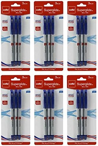 Cello Superglide Pen blue Pack of (6)