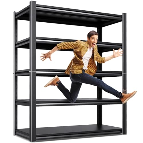71.2''H Storage Shelves, 2500lbs Garage Shelving,Adjustable Heavy Duty Shelving Unit,5T Tall Garage...