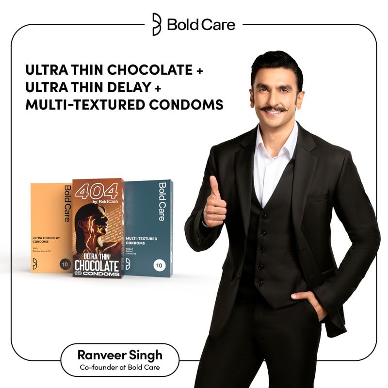Image of Bold Care Ultra Thin Delay Condoms + 404 Super Ultra Thin Chocolate Flavored Condoms + Bold Care Multi Textured condoms - Combo pack - 30 Pcs