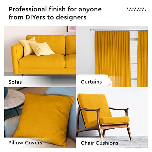 Image of Encasa XO Mercerised Cotton Canvas Fabric, 100x150 cm Wide | Sold by The Metre, Cut to Length | Fabric for Cushions, Sofa Covers, Light Upholstery, Embroidery, Dress Material, Mango