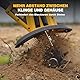 Alloyman 20V MAX Elektro Scarifier, 360 U/min Akku Scarifier, mit 2 x 2,0 Ah Akkus und Ladegerät, 23 cm Arbeitsbreite, 17 cm Tiefe, für Rasen/Garten/Bodenbearbeitung
