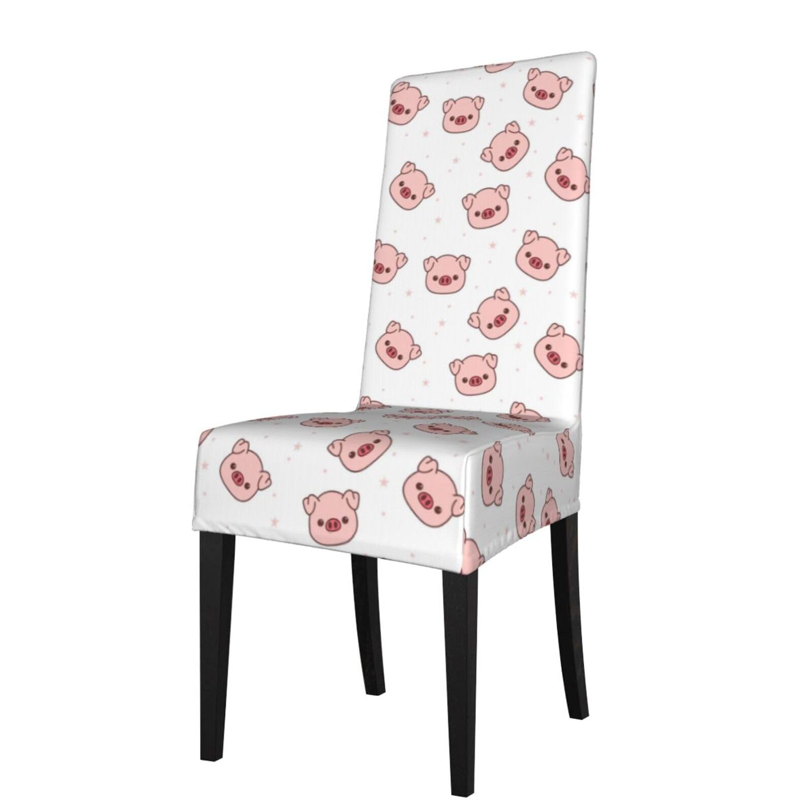 YYHHAOFA Pig Prints Protection Cover for Dining Chair - Stretch Slipcovers, Easy Refresh for Your Dining Room & Event Decor