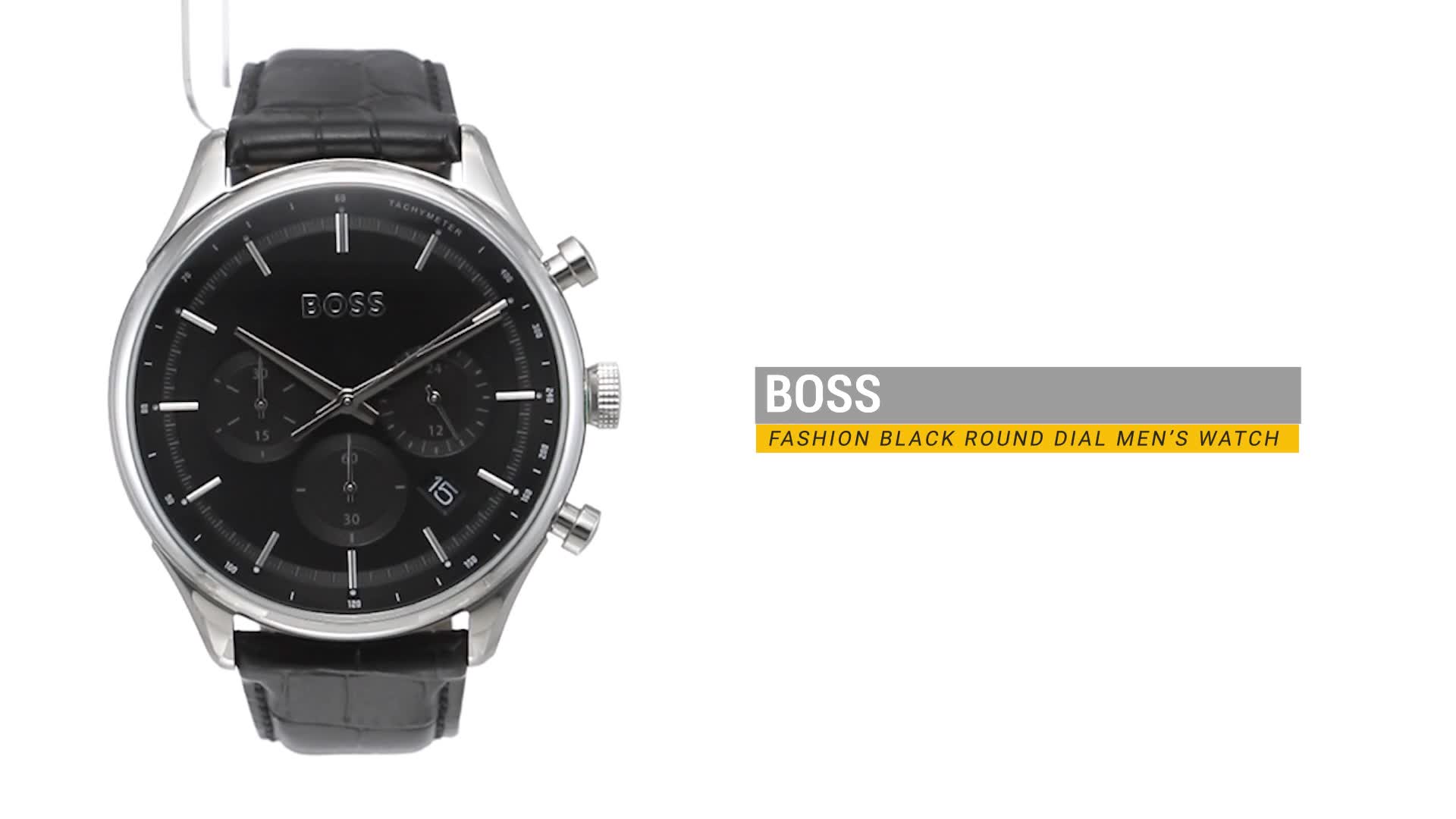 BOSS Gregor Qtz Fashion Chrono Black Sunray Dial Men's Watch