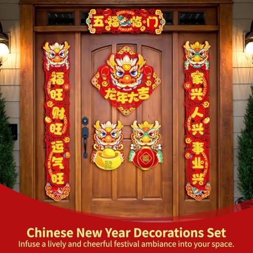 Décorations du Nouvel An chinois et stickers 3D pour Festival du Printemps 2024