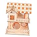 Mipcase Hamster Villa Hamster Hideout House Gerbil Toys Squiz Toys Hamster Hideout Hut Hamster Cages Habitat Puzzle Hamster House Chinchilla Hut Hamster Sleeping Small Wooden Animal