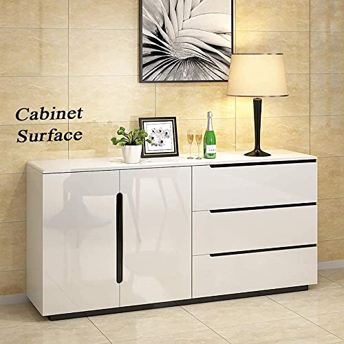 Image of HOME13 White Glossy Wallpaper Peel & Stick Wallpaper Self - Adhesive Vinyl Removable Wallpaper for Kitchen Cabinet Furniture Countertop Waterproof Wallpaper (24x60 Inch)