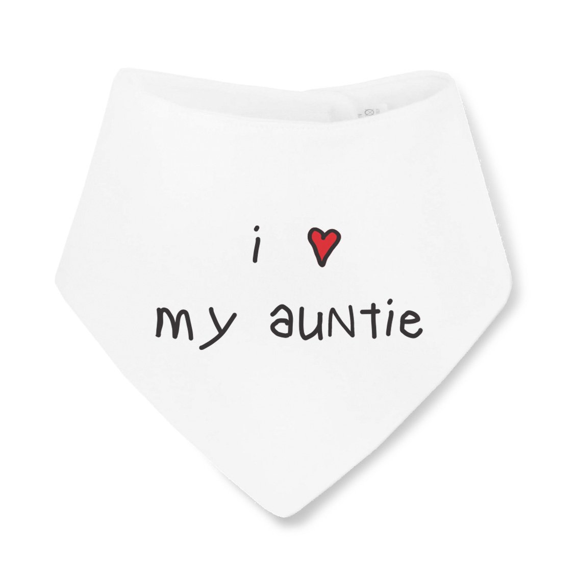 Make It Love It Sell It - I Heart My Auntie - Baby Bandana Bib, For Boy or Girl, One Size