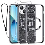 【Design Unico】: la cover magnetica è progettata appositamente per iPhone 13. Viene fornita con 2 * pellicola protettiva per lo schermo, 1 * catena per cellulare e 1 * carta per schede Flash che si abbina al colore della custodia protettiva, è più facile trasportare il telefono e renderlo più lucido.