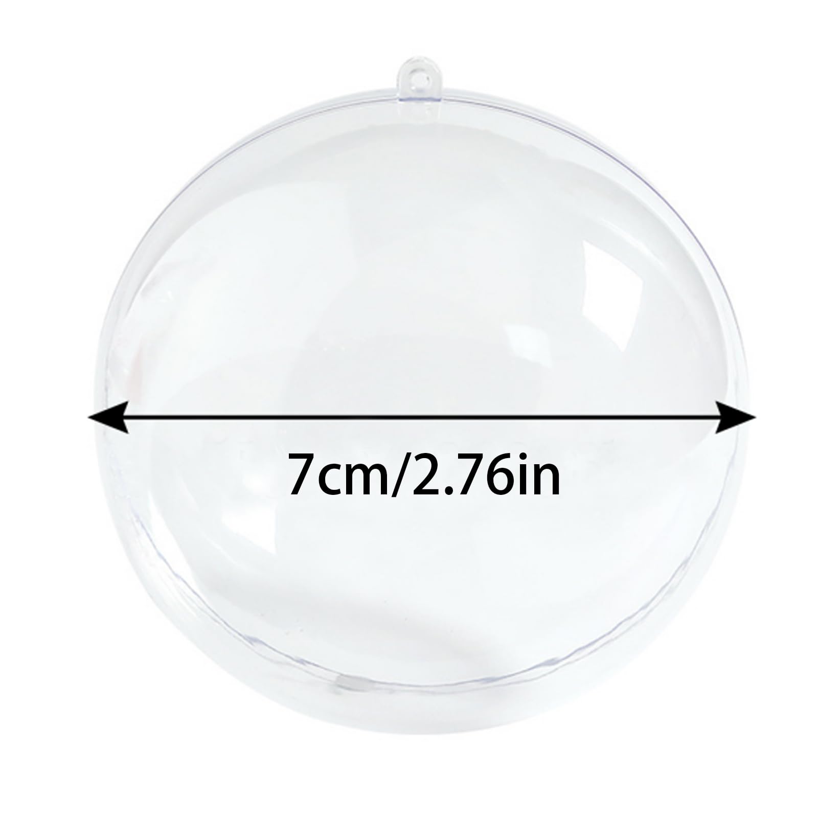 15 Piezas Bolas Bricolaje Acrílico Rellenables para Decoraciones Festivas para Casa (Transparente)