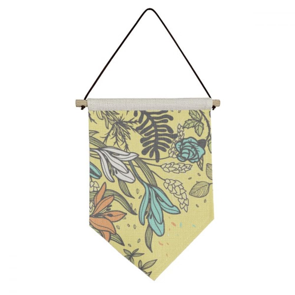 Modern Art Lily Flowers s Drawing Canvas Flag Hanging Wall Art Decor Banner