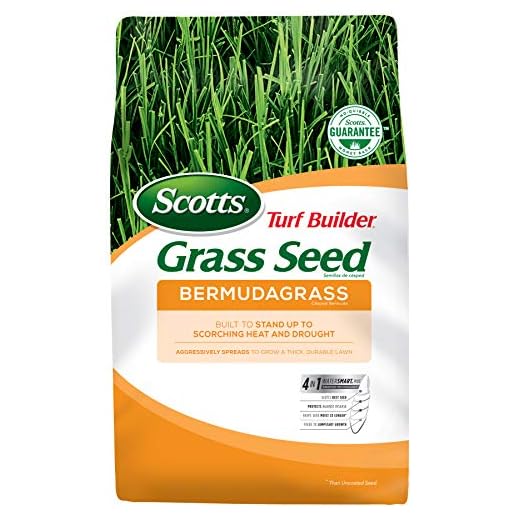 Scotts Turf Builder Grass Seed Bermudagrass, 10 lb. - Full Sun - Built to Stand up to Scorching Heat and Drought - Aggressively Spreads to Grow a Thick, Durable Lawn - Seeds up to 10,000 sq. ft.