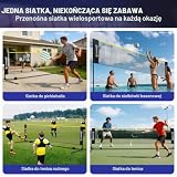 BAGAIL Składana siatka z nylonu z regulacją wysokości. Łatwy montaż, pokrowiec. Idealna do tenisa, badmintona i siatkówki dla dzieci.