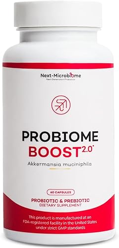 NEXT-MICROBIOME Probiome-Boost 2.0 con Akkermansia muciniphila 60 cápsulas combinadas con probióticos y prebióticos